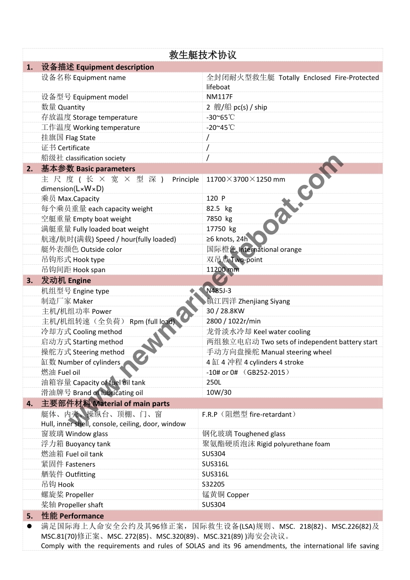 NM117F Полностью закрытая спасательная шлюпка (2) 