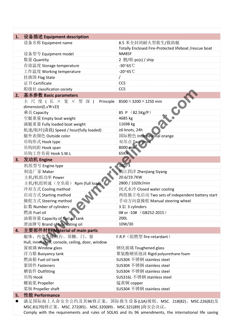 NM85F Полностью закрытая спасательная шлюпка (2) 
